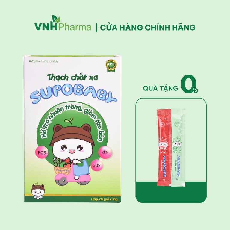 Thạch chất xơ SUPOBABY 5IN1 hỗ trợ nhuận tràng, giảm táo bón ở trẻ