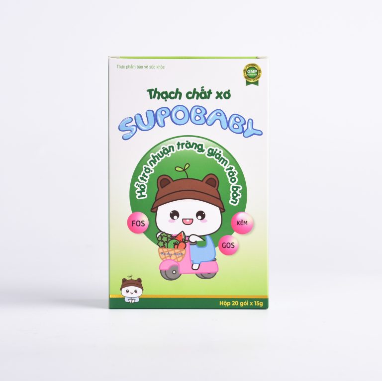 Thạch chất xơ SUPOBABY 5IN1 hỗ trợ nhuận tràng, giảm táo bón ở trẻ