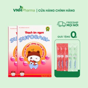 Combo 2 hộp Thạch ăn ngon SUPOBABY 5IN1 giúp bé ăn ngon, tiêu hóa tốt, tăng sức đề kháng cho bé