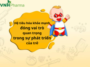 Hệ tiêu hóa khỏe mạnh đóng vai trò quan trọng trong sự phát triển của trẻ