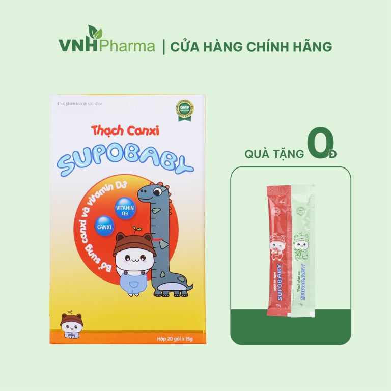 Thạch canxi SUPOBABY – giúp bé phát triển chiều cao vượt trội, hỗ trợ xương và răng chắc khỏe, giảm nguy cơ còi xương
