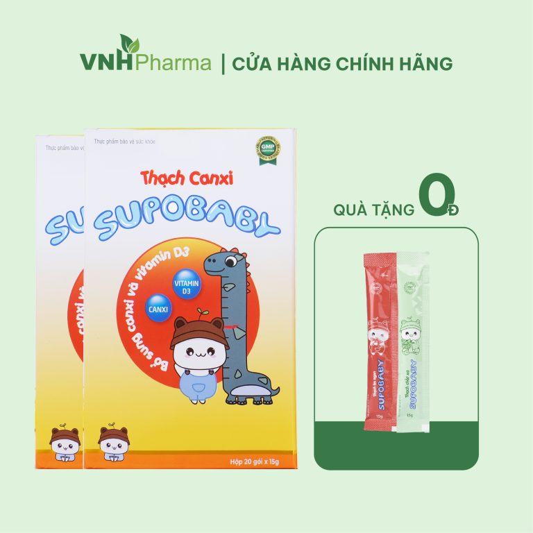 Combo 2 Hộp Thạch canxi SUPOBABY – giúp bé phát triển chiều cao vượt trội, hỗ trợ xương và răng chắc khỏe, giảm nguy cơ còi xương