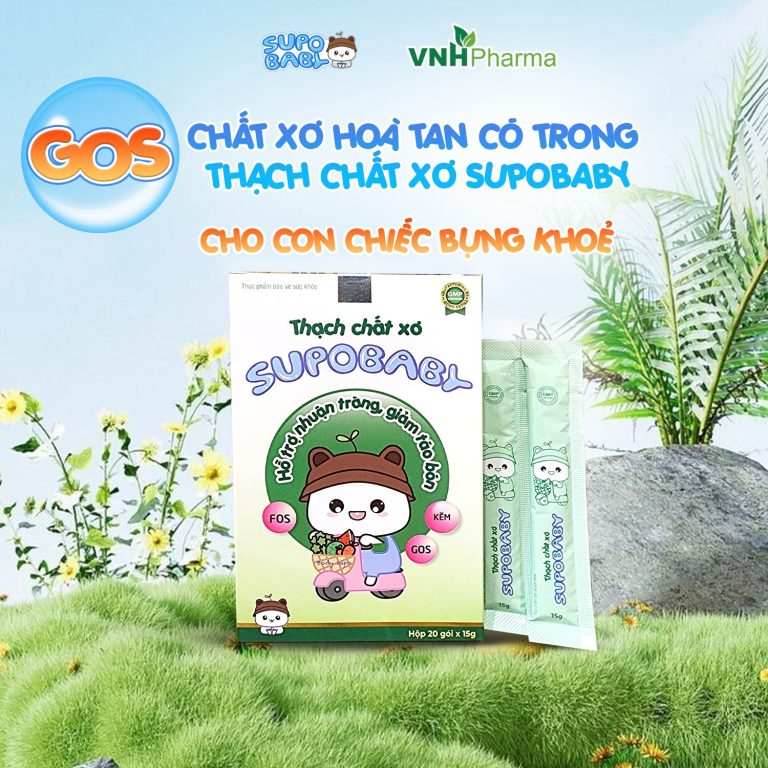 Thạch chất xơ Supobaby – Bổ sung galacto-oligosaccharide (GOS) hỗ trợ hệ vi sinh đường ruột